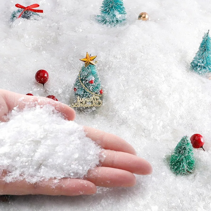 Artificial Snow Powder DIY Fake Snowflakes Christmas New Year Party Home Decoration Winter Scene Prop Supplies