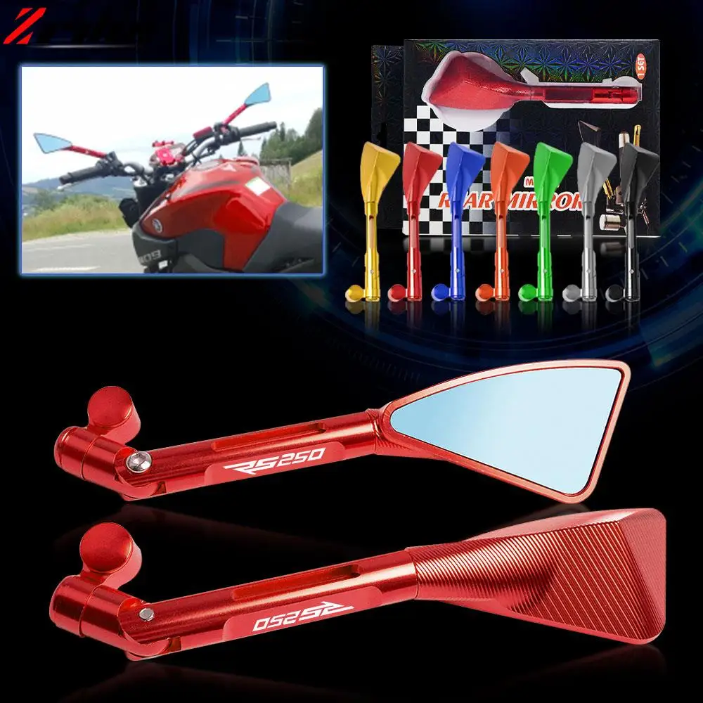 

RS 250 Accessories Universal Motorcycle Mirror Aluminum Rearview Side Mirrors For APRILIA RS250 2006 2007 2008 2009 2010-2021 22