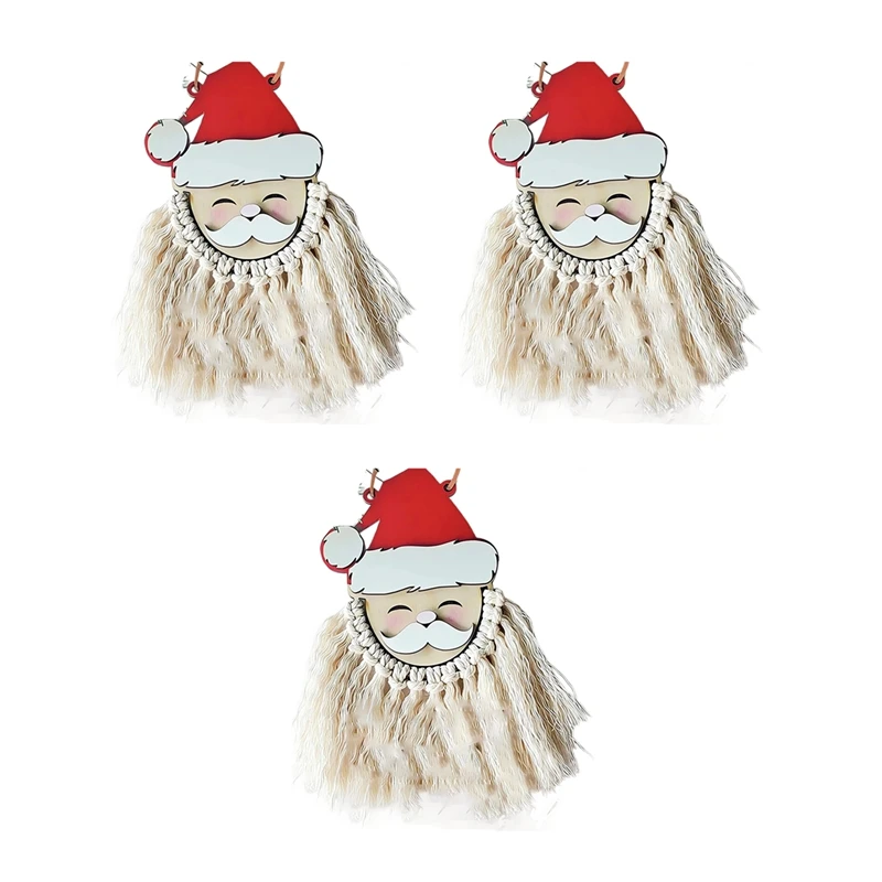 

2Pcs Decorate Santa Claus Tassel, Tassel Santa Christmas Three-Dimensional Pendant, Christmas Home Decor (Santa Claus,M) Durable