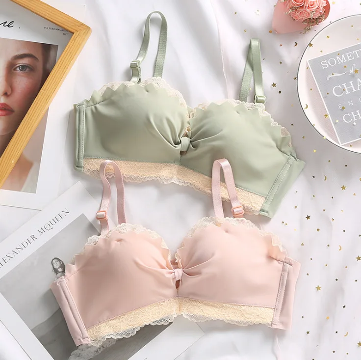 

Summer Strapless Underwear Women's Without Steel Ring Thin Bra Small Chest Gathered Non Slip Traceless Beautiful Back Bra