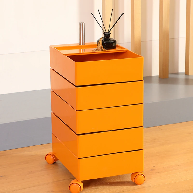 

Storage Snack Cabinet Bedroom Living Room and Bedside Cosmetics Locker Multi-Layer Rotating Storage Rack Trolley