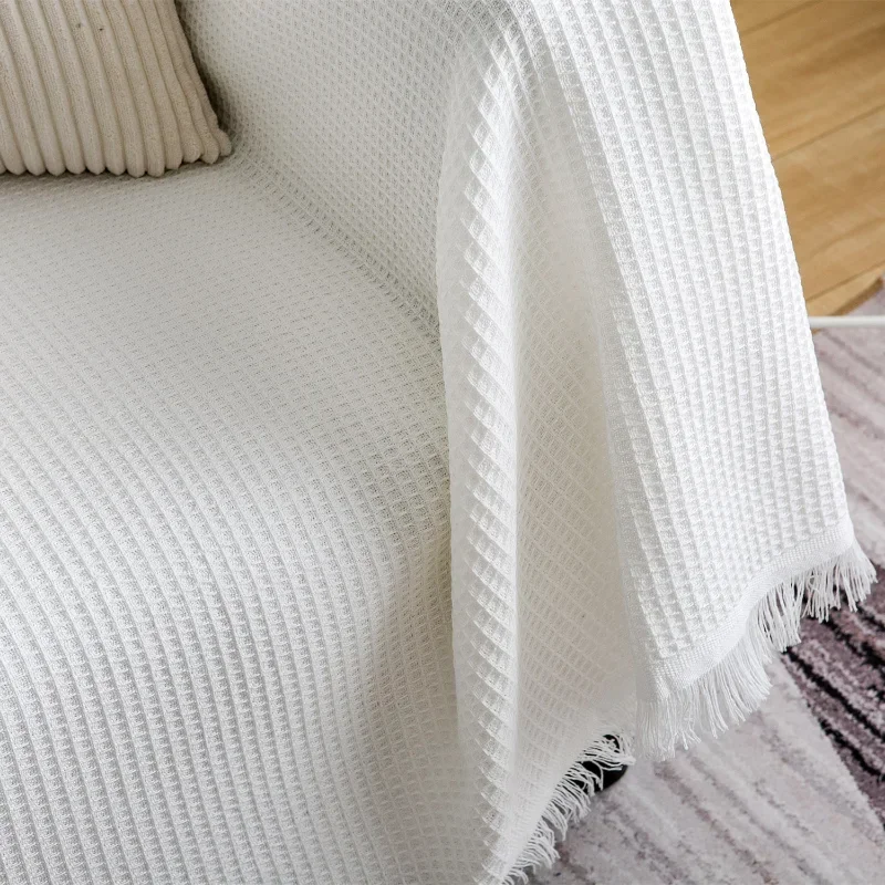 Simple Cushion Ins Style Sofa Towel Fashion Lunch Break Blankets Room Decorate Nordic Solid Color Four Seasons Cotton Blanket 6