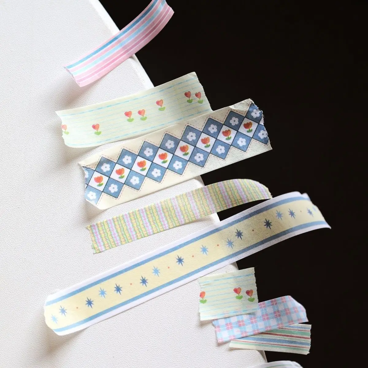 MINKYS 새로운 3M 9 개/몫 Washi 테이프 Scrapbooking 저널 장면 프레임 장식 귀여운 스티커 학교 문구