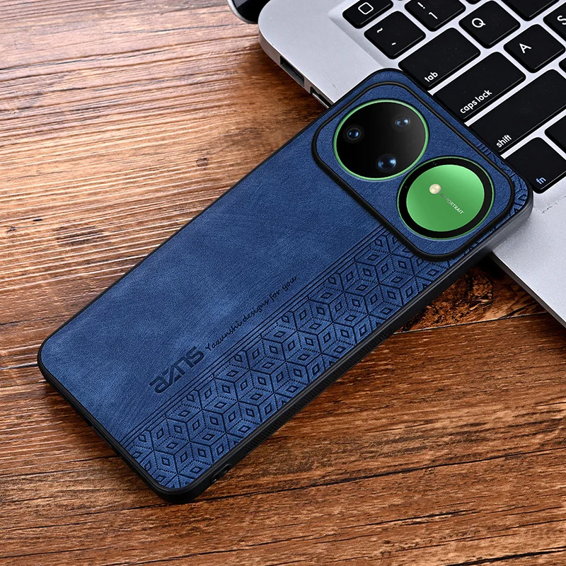 Shockproof Leather Phone Case Bumper with Skin Feel - Premium Back Cover