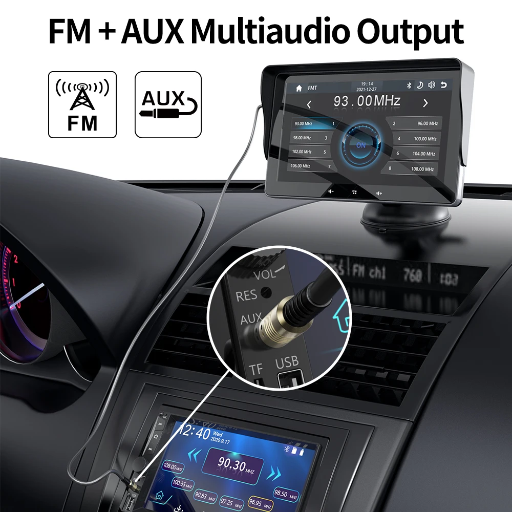 Hippcron Car Radio 7inch Multimedia Video Player Wireless Carplay And  Wireless Android Auto Touch Screen For Nissan Toyota Car - AliExpress