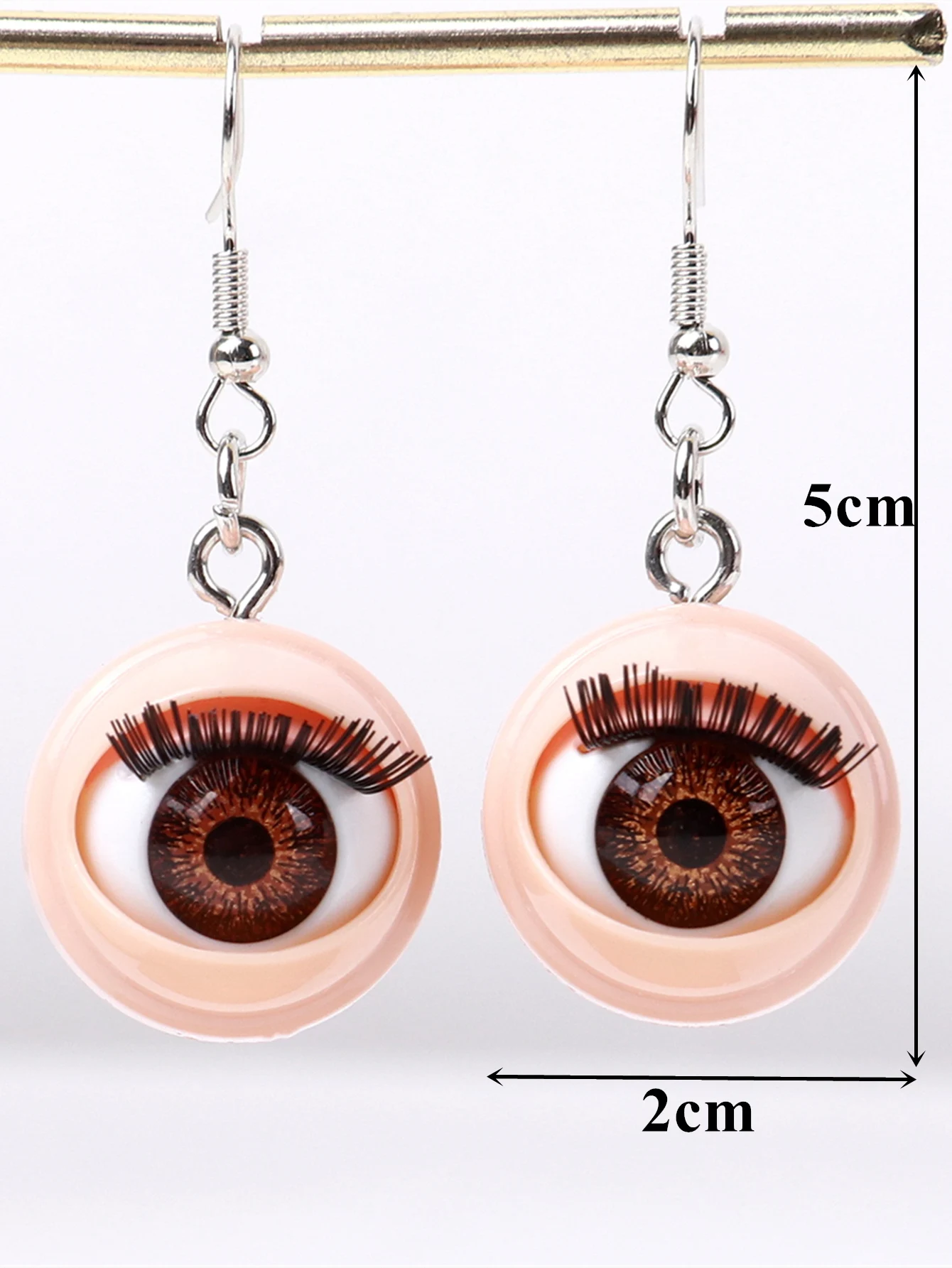 Creepy Baby Doll Movable Eyeball Eyelash Acrylic Drop Earrings For Women Cute Blinking Action Dangle Earring New Jewelry drop earrings,dangle earrings,acrylic earrings