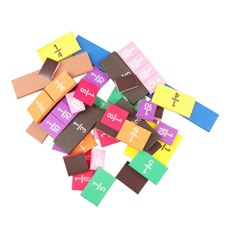 DIY Magnetic Fraction Learning Strip Montessori Toys Fractions Math Toys Arithmetic Educational Teaching Aids Assembling Puzzle