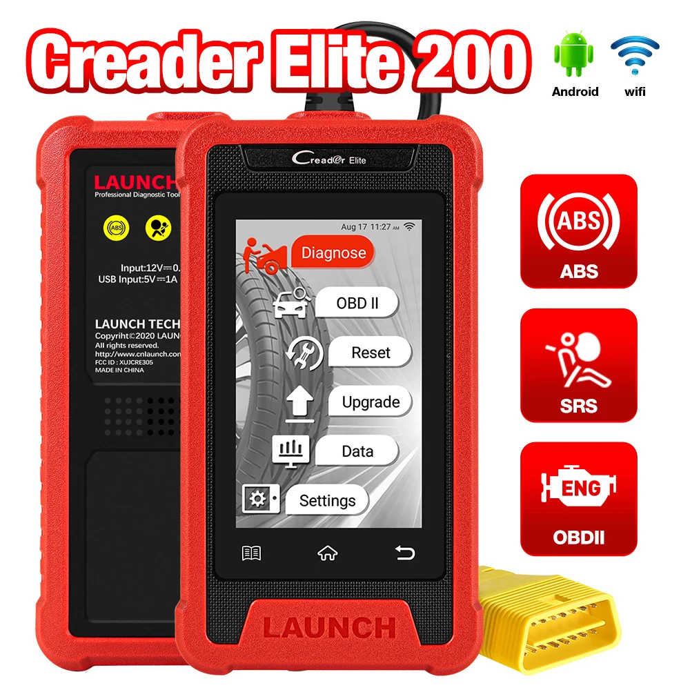 

LAUNCH X431 CRE200 CRE202 CRE205 OBD2 Scanner Auto ABS SRS Diagnostic Tool EOBD Car Code Reader Scan Tool Lifetime Free Update