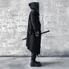 ARENS Men's Tide Spring Autumn Darkwear Warrior Large Size Windbreaker Gothic Style Long Coat Punk Cloak Hooded Wizard 2