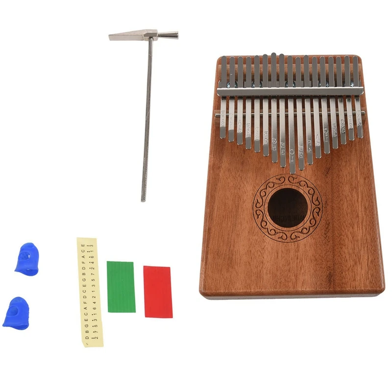 

3x17 клавиш калимба большой палец пианино Пальчиковое Пианино музыкальные игрушки с мелодией и музыкальной книгой