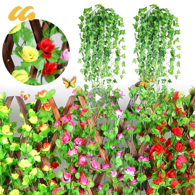 1pcs Artificial Hanging Plant Fake Vine Ivy Leaf Greenery Garland