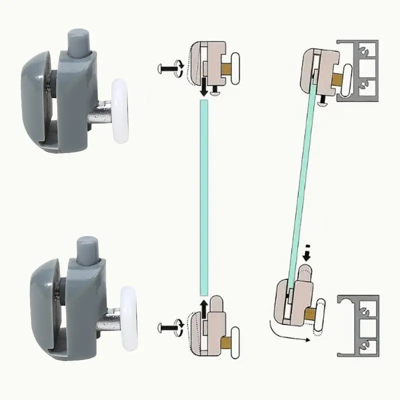 Shower Rooms Cabins Pulley Shower Room Roller Runners Wheels Pulleys Diameter 23/25mm 2pcs