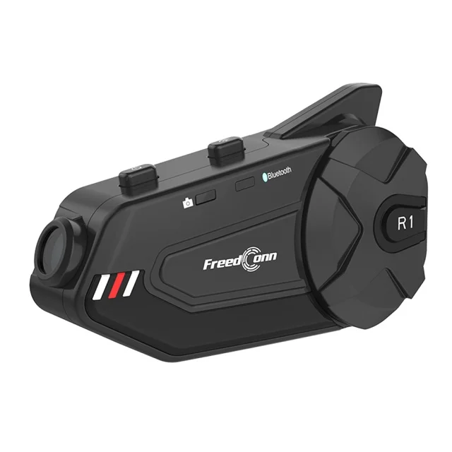 

HOT-SALE Motorcycle Helmet Headset with Camera FreedConn R1plus Bluetooth Intercom FM Radio 1000M 6 Riders