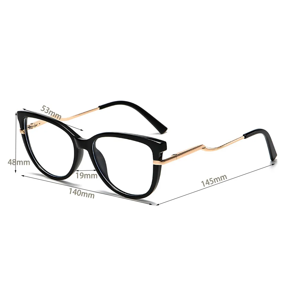Fashion Eyeglasses Frame Trendy Computer Glasses  Eye Anti Blue Light Glasses Fashionable Tr90 Optical Spectacles For Party