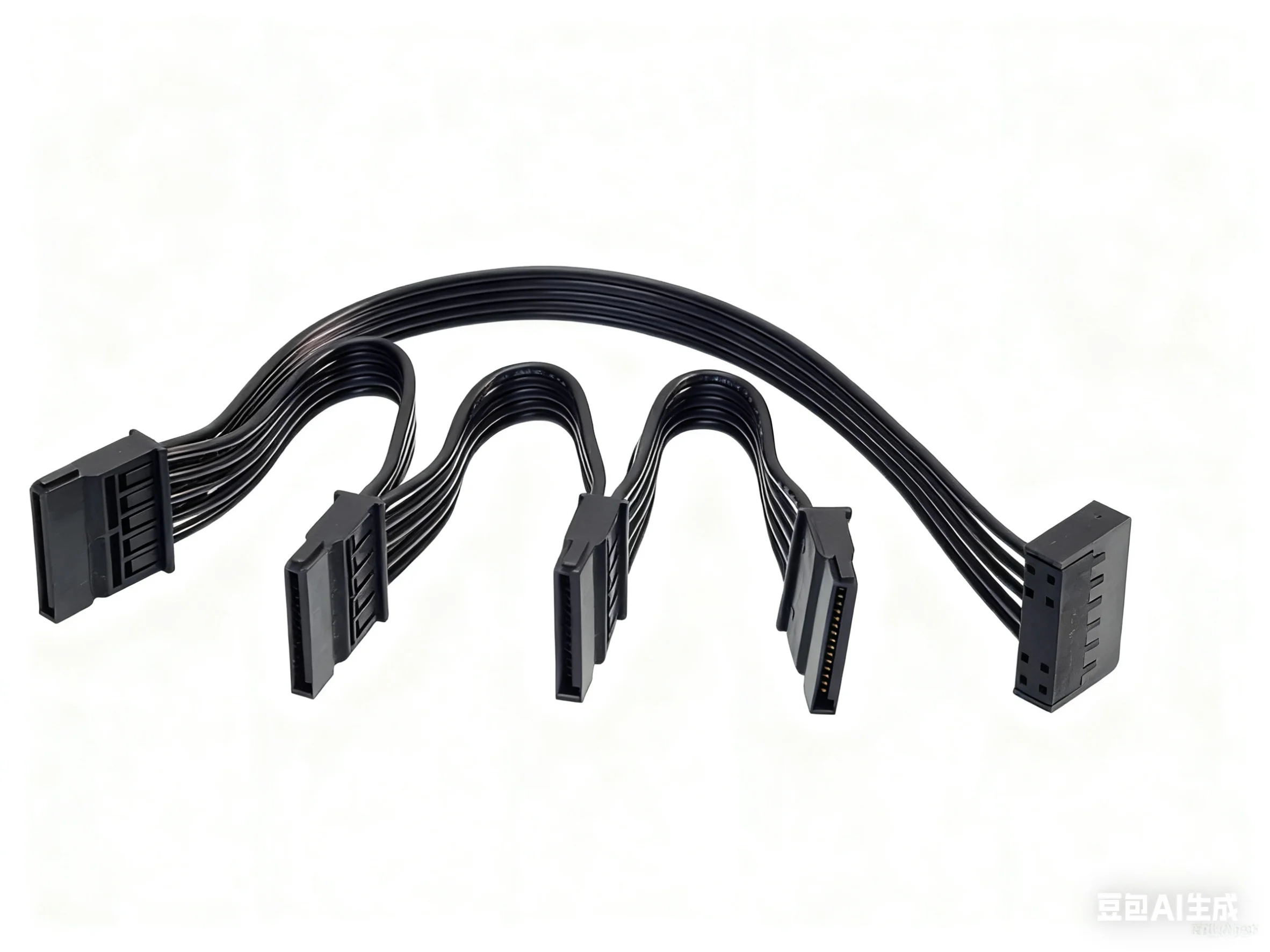 1 bis 4 Wege 15Pin Sata Netzteil Stecker auf Buchse Verlängerungskabel Splitter für HDD SSD Bay PC Server SATA Port Multiplikator – Detail 2