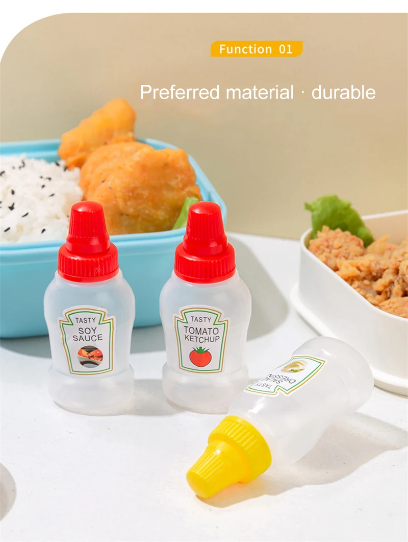 Mini Sauce Bottles, Mini Ketchup Bottles, Condiment Squeeze Bottle, Plastic  Portable Containers Bottle For Office Lunchbox Picnic Oil Soy Sauce Honey  Salad Dressing, Spice Bottle, Kitchen Utensils, Apartment Essentials,  Kitchen Stuff 