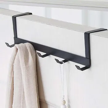 Ganci sopra la porta 5 ganci casa bagno organizer rack vestiti cappotto cappello asciugamano appendiabiti bagno cucina accessori supporto rack 1