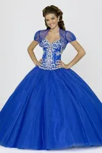 

2018 Quinceanera party prom gown With Jacket Short Sleeve Beaded vestido de noiva Masquerade Ball mother of the bride dresses