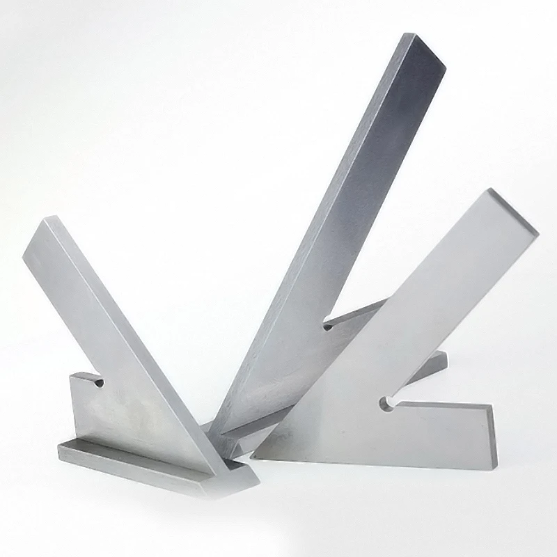Precision Steel Industrial Try Square with Wide Base - 45-Degree Angle