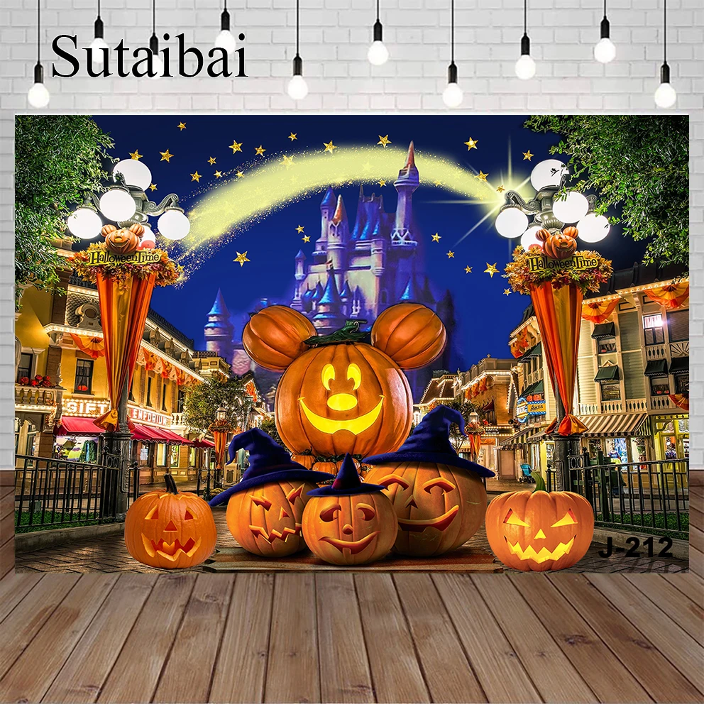 Halloween Mickey Mouse Pumpkin Head Photography Background: The Ultimate  Disney-Themed Wallpapers for Spooky Photos, image size:992x992