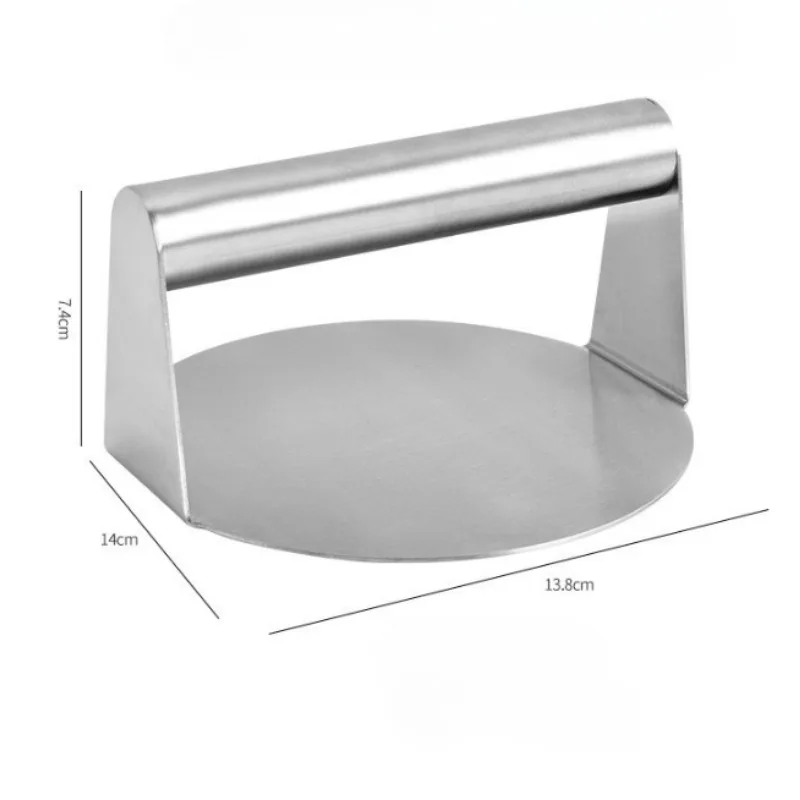 Hamburger Meat Press 430 Stainless Steel Circular Square Burger Meat Press Kitchen Tool Non-Stick Plate