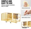 Nordic Gold Metal Iron Makeup Pen Storage Basket Office Desktop Sundries Makeup Brushes Holder Table Cosmetics Organizer Rack 6
