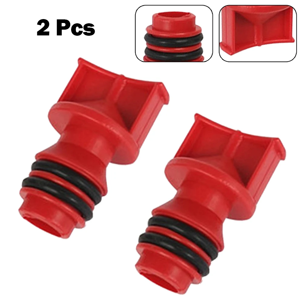 

2pcs Air Compressor Oil Plugs Red Plastic 17mm Male Thread Dia Oil Breather Cap Air Compressors Accessories