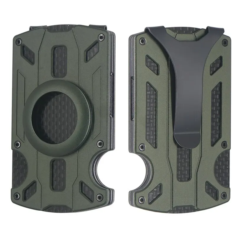 Airtag Carbon Fiber Card Holder Wallet For Men Outdoor Card Holder Practical Tactical Mini Smart Aluminum Metal with Airtag Case