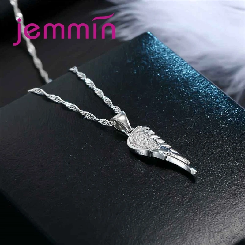 Minimalist 925 Sterling Silver Personality Temperament Crystal Wing Hot Fashion Party Wedding Jewelry Set