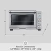 the Smart , Convection Toaster Oven, Small Electric Countertop Oven, Brushed Stainless Steel 6