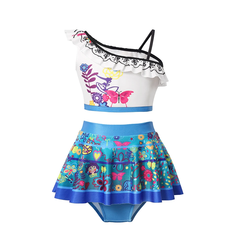 Swimwear Baby Girls Mirabel Isabella Separate Swimsuit Kids Princess Elsa Anna Mermaid Two-pieces Bathing Suit Outfits Beachwear images - 6