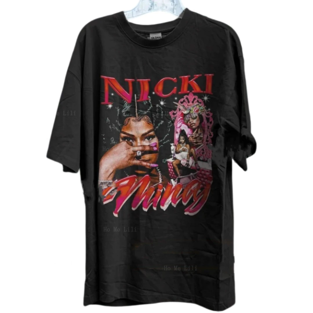 Nicki Minaj Rapper Rap Hip Hop Anni '90 Retro Vintage T Shirt Designer Oversize