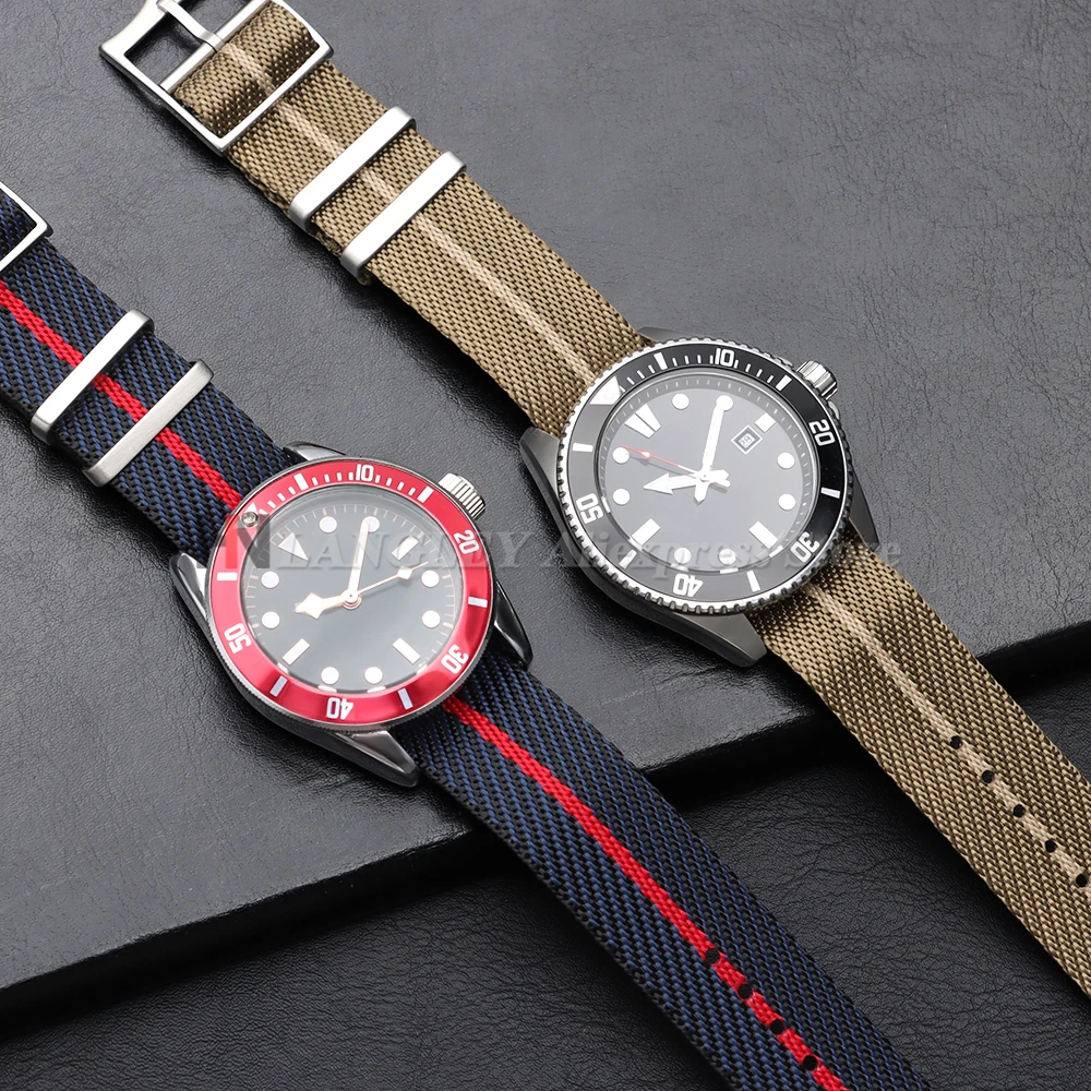 Premium Nylon Canvas Watch Band - Military Style Sport Strap