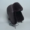 New Unisex Real Rex Rabbit Fur Bomber Hat Ushanka Cap Trapper Russian Men Women Ski Hats Caps Real Sheepskin Leather Winter Warm 6