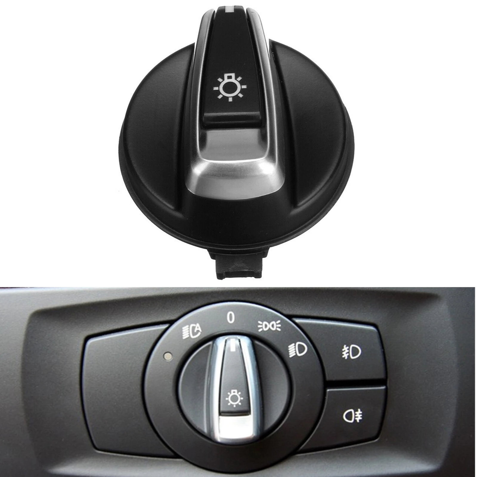 

Front Headlight Switch Rotary Button Headlamp Head Light Key Knob Cover Cap For BMW 1 Series E88 E82 3 Series E90 E91 X1 E84