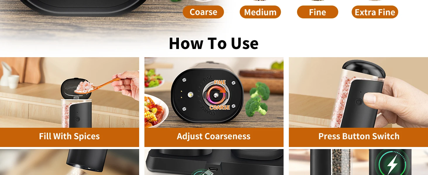 Electric Salt and Pepper Grinder