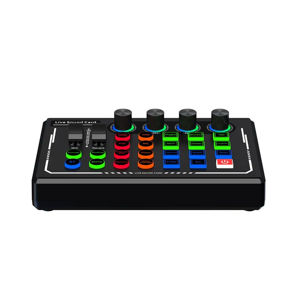 V88 라이브 사운드 카드 믹서, 휴대 전화 채널용 USB 외장 사운드 카드, 다기능 방송 장비, 라이브 방송