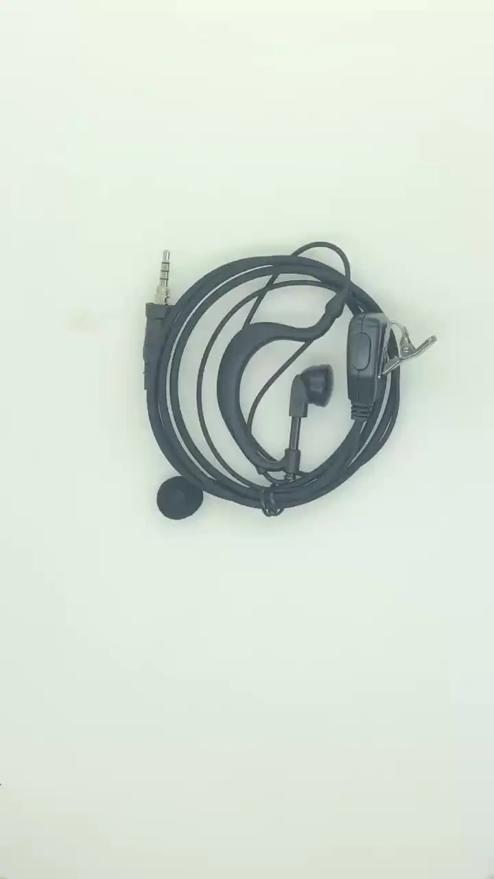 Casque Avec Microphone PTT Pour Radio Yaesu Vertex - Connecteur Jack 3,5 Mm 4 Broches - Câble 1 M - Communication Bidirectionnelle