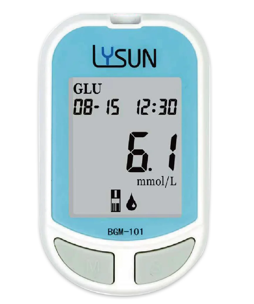 (50/100/200pcs for BGM-101/BGM-102/GUM-101) Lysun Blood Glucose Test Strips and Lancets for Diabetes Tester