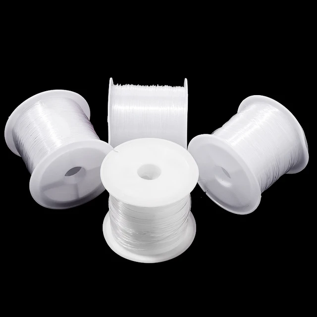 1 Roll 0.2~1mm Crystal Nylon Line Transparent Non-Stretch Beading