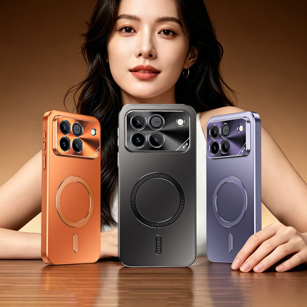 Magnetic Shockproof Phone Case with Mag-safe Charging and Hard Matte Finish