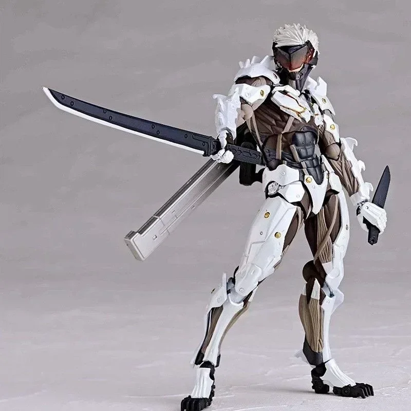 

Металлическая шестерня, поднимающаяся фигурка Revengeance, экшн-фигурка Raiden, металлическая шестерня, твердая змея, подвижные соединения, настольное украшение, статуя, подарки на день рождения