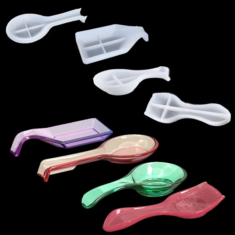 

Spoon Rest Holder Resin Mold Large Resin Tray Epoxy Casting Mold DIY Craft Fruit Candy Tray Jewelry Holder Home Decoration