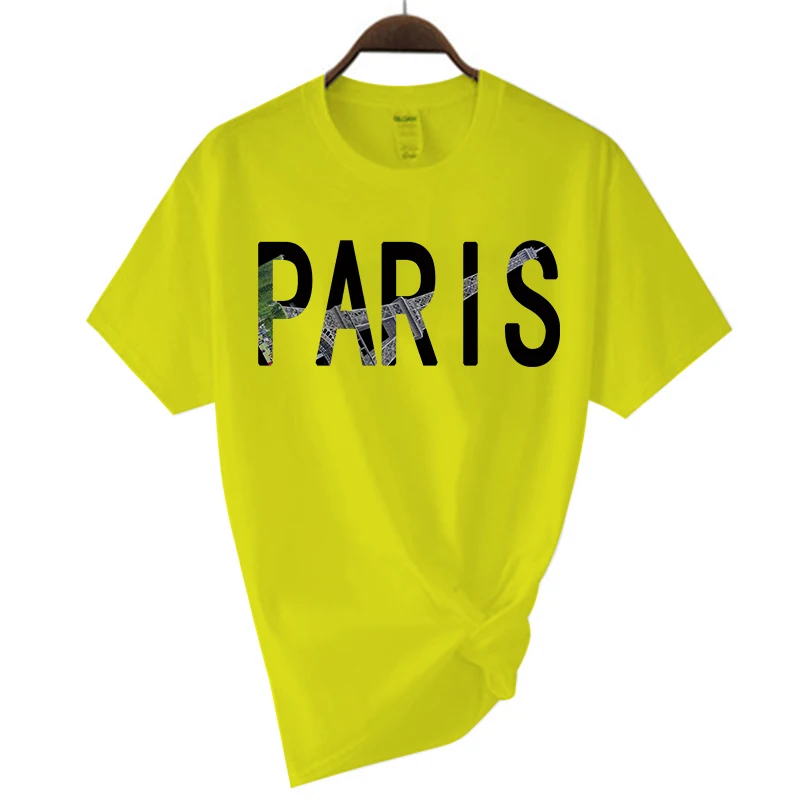Mark PARIS Print Buschtawen T-Shirt fir Männer Casual Crew Neck Kuerzärm Moud Summer T-Shirten Tops Kotteng Iwwergréisst_voghion.com