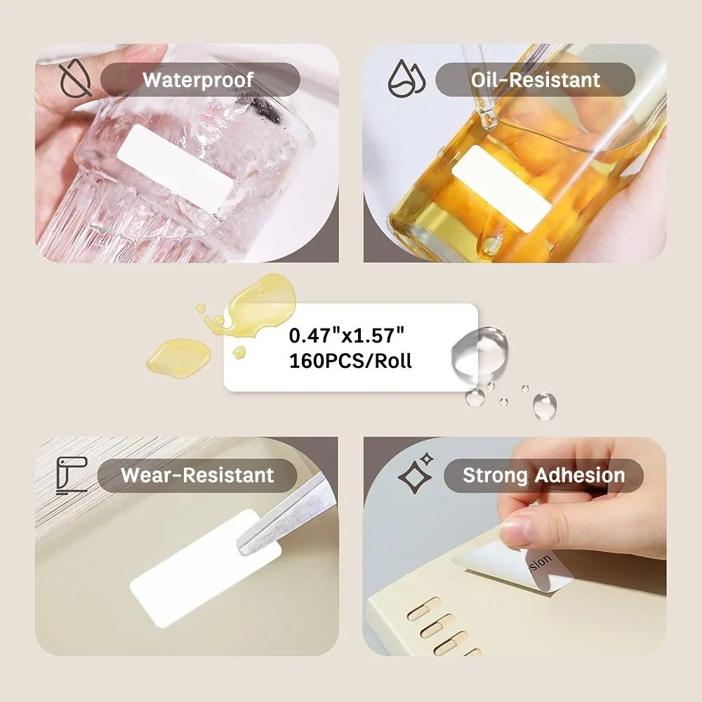 NiimBot D11/D110/D101 야광 스위치 홈 스티커 열 라벨 프린터 용 열 라벨 롤 인쇄 용지