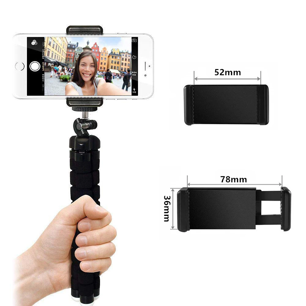 Tripod Stand Phone Clip 1/4 Inch Screw Hole Holder For Tripod Mobile Smart Phone Universal Accessories Stand Mount phone tripod mount