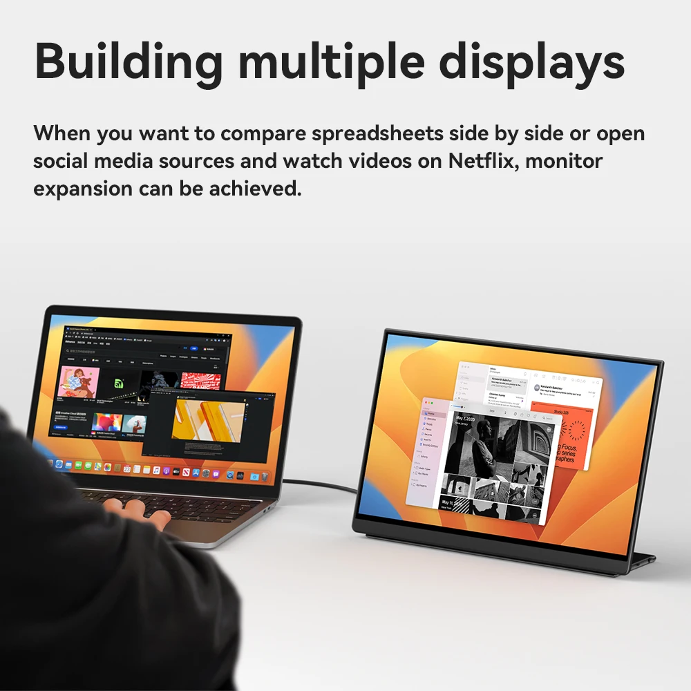 EHOMEWEI OLED ޴  Om ø, ġ Ʈ  ƺϿ, 13.3 ġ FHD 60HZ 100% DCI-P3 16:9