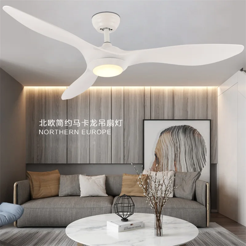 Nordic Ceiling Fan With Lights and Remote Control Modern Fan Lighting Applicable Decor Dining Room Ceiling Childrenroom Lamp