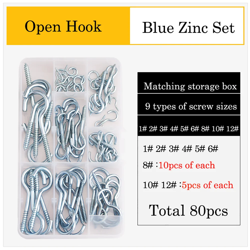 100pcs Carbon Steel Screw-In Hooks Question Hanger Home Clothing Storage  Hooks Hook Hanging Clothes Hook Sheep'S Eye Nail Hook - AliExpress