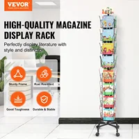 VEVOR Greeting Cards Display Rack 32 Pockets 360° Rotating Postcard Brochure Display Stand for Exhibitions Office Trade Shop 2